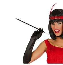 1920'ler 1990'lar Gatsby Kadın Aksesuar Seti – Kırmızı Charleston Saç Bandı ve Sigaralık