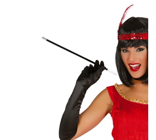 1920'ler 1990'lar Gatsby Kadın Aksesuar Seti – Kırmızı Charleston Saç Bandı ve Sigaralık