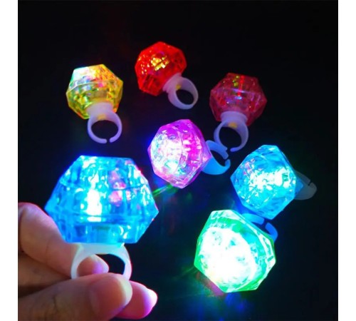 Kristal LED Parti Yüzük Seti 6 lı