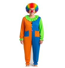 Palyaço Kostüm Seti 150 Cm Peruk + Burun + Kostüm