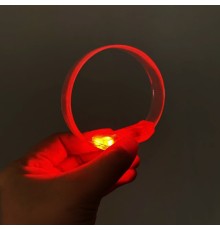 3 Modlu Pilli LED Işıklı Esnek Parti Bilekliği Kırmızı