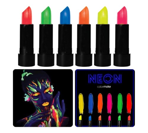GlowPaint 6’lı Neon Boya – UV Işıkta Parlayan Makyaj Seti