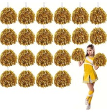 10 Çift ( 20 Adet ) Altın Renk 23 Nisan 19 Mayıs 29 Ekim Okul Gösteri Ponponları