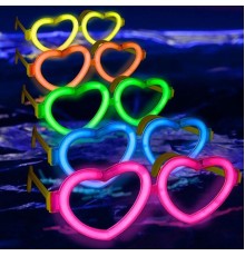 Glow Kalpli Fosforlu Gözlük 6’lı Renkli Set – Neon Parti