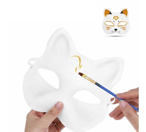 Boyanabilir Kedi Model Maske – Kendi Tasarımını Oluştur