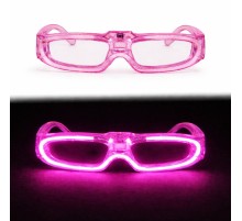 Pembe LED Işıklı Parti Gözlüğü 3 Modlu – Glow & Gece Eğlence Gözlüğü