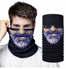 Sakallı Yüz Desenli Baf Buff – Çok Amaçlı Boyunluk & Maske 1 No