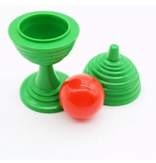 Yeşil Renk Sihirli Kupa Top Kaybetme Oyunu 7 cm