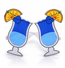 Kokteyl Bardak Parti Gözlüğü Mavi Renk