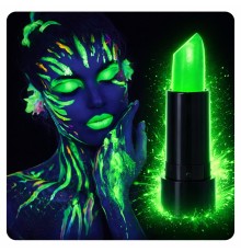 UV Neon Yeşil Ruj – Karanlıkta Parlayan Makyaj Boyası