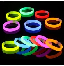 Glow Kalın Bileklik 12’li Set | Baskıya Uygun Renkli Model