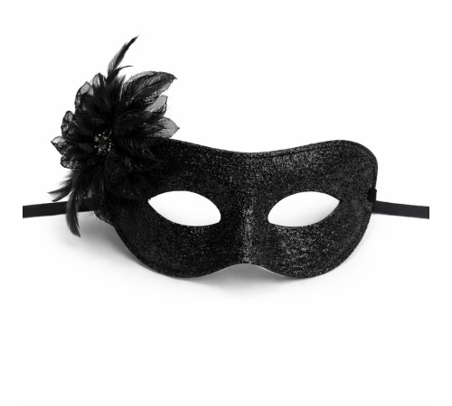 Siyah Simli Tüylü Balo Maskesi – Kadın Parti & Maskeli Balo Maskesi