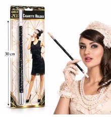 30 cm Siyah Payetli Tutacağı – 1920’ler Gatsby Parti Aksesuarı