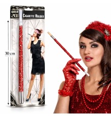 30 cm Kırmızı Payetli Tutacağı – 1920’ler Gatsby Parti Aksesuarı