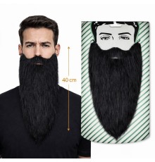 Siyah Renk Lastikli Uzun Takma Sakal 40 cm