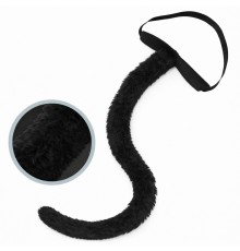 Siyah Peluş Kuyruk Şekil Verilebilir 70 cm