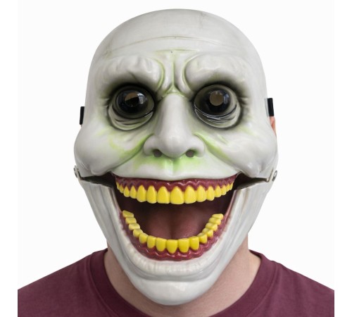 Hareketli Çene Mekanizmalı Korku Maskesi Yeşil