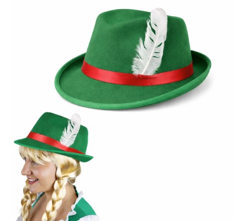 Yeşil Tüylü Alman Bavyera Şapkası
