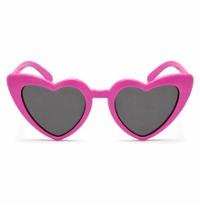 Fuşya Pembe Retro Kalp Gözlük – 80’ler 90’lar Stil Parti Gözlüğü