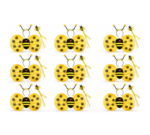 9’lu Arı Kostüm Seti – Kanat Taç Asa