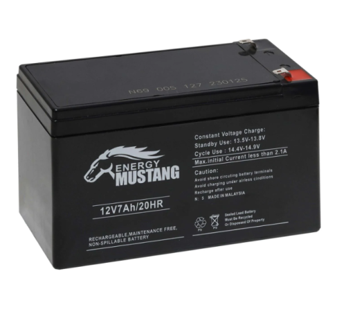 Energy Mustang 12V 7Ah Kuru Bakımsız Akü