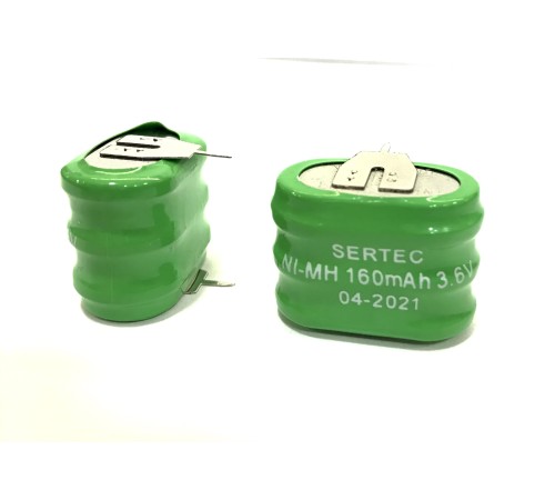 3.6V 3S1P 160 Mah 2 Pin NI-MH Buton Pil