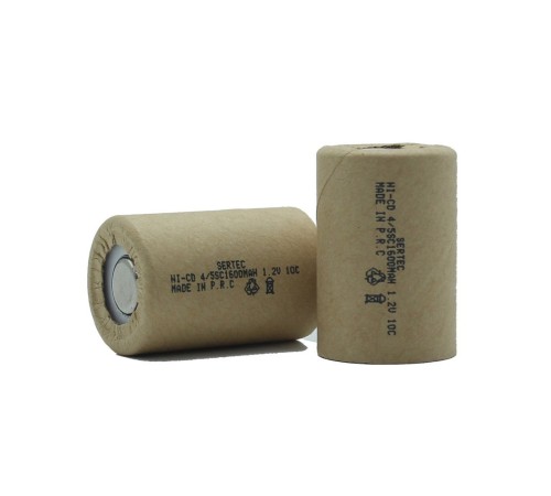 1.2V Ni-Cd 4/5 SC 1500 Mah Kağıt Şarjlı Pil 10C Başsız/Flat Head