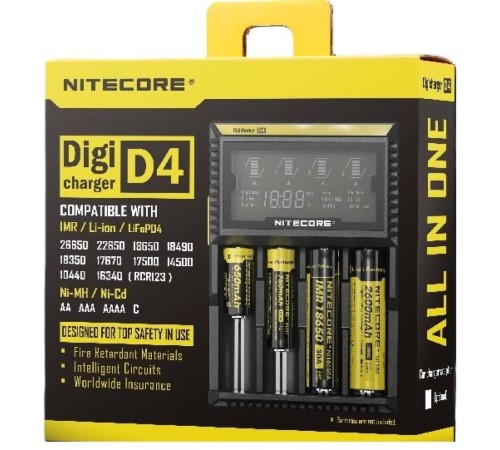 D4 Digi Charger Li-ion / NI-CD / NI-MH / LifePO4 Dijital Pil Şarj Cihazı
