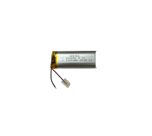 102050 3.7V 1000mAh Li-Polymer Pil (Devreli/1.5A)