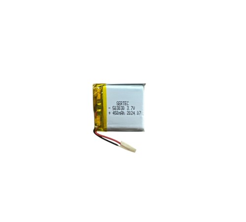 503030 3.7V 450mAh Li-Polymer Pil Devreli/1.5A