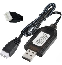 7.4V Li-ion SM-3P Soket Drone Bataryası USB Şarj Kablosu