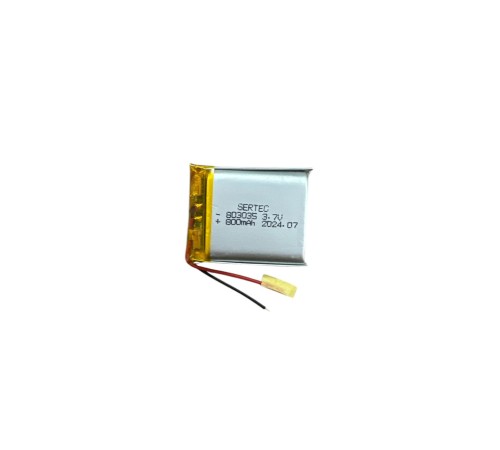 803035 3.7V 800 MAh Li-Polymer Pil (Devreli/1.5A)