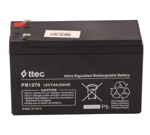 12V 7 AH Kuru Bakımsız Akü