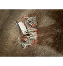 10 M 100 Led Damla Uçlu Kırmızı Işık Şeffaf Kablo MZ-17-5