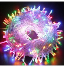 10M 100 Led Boncuk Lamba RGB Işık Şeffaf Kablo MZ-18-1