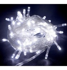 10 M 100 Led Boncuk Lamba Beyaz Işık Şeffaf Kablo MZ-18-11