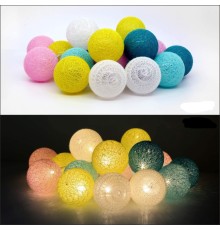 2 M 10 lu Işıklı Renkli Top Dekoratif Süs Pilli