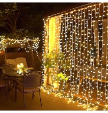 2 x 2 Perde Led Sarı Işık MZ-48