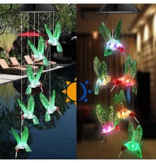 Solar Led Işıklı Kuşlu Bahçe Dekoru 6 Ledli,Renkli Işık