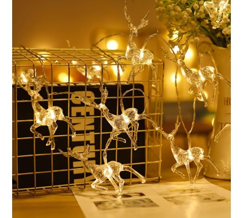 2 M 10 Adet Geyikli İp Led Işık MZ-11