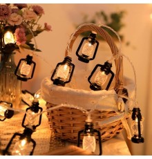 5 M 20 Led Fişli 8 Kademeli RGB Ramazan Kandili Siyahlı Led Işık MZ6200-273