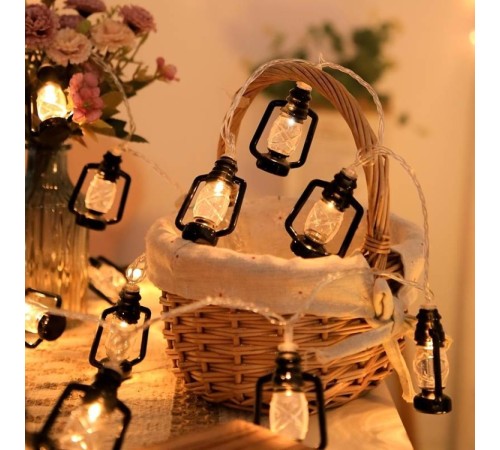 5 M 20 Led Fişli 8 Kademeli RGB Ramazan Kandili Siyahlı Led Işık MZ6200-273