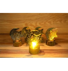 12 li Ramazan Ayaklı Led Işık Gold Renk Gün Işığı MZ6200-231