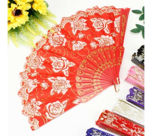 Plastik Kumaş Yelpaze 12 li Karışık 003