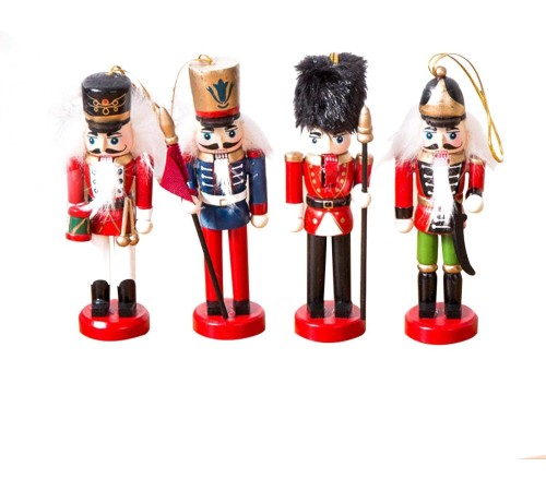 Kurşun Asker Ahşap Dekoratif Eşya 13 Cm 4 Lü Set