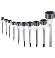 Metal Gövdeli Solar Bahçe Lambası 10 lu Paket