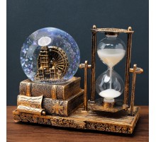 Dekoratif Kar Küresi ve Kum Saati GOLD
