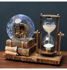 Dekoratif Kar Küresi ve Kum Saati GOLD