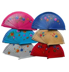 Bambu Çift Taraflı Yelpaze Karma Renk 12 li Paket