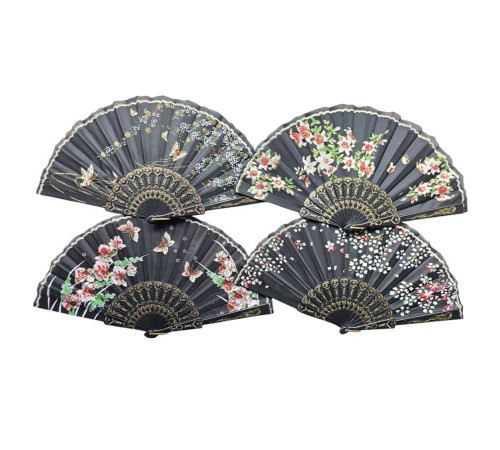 Plastik Kumaş Yelpaze 12 li Karışık OB-052